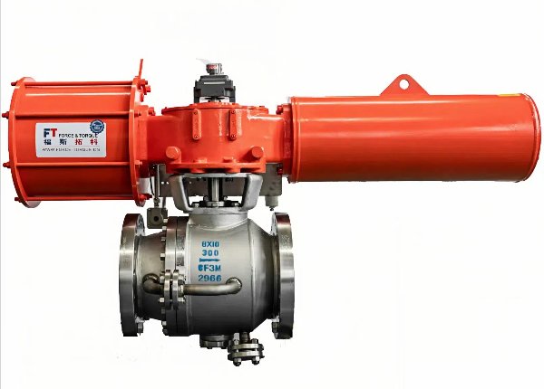 8" X 10" 300磅 CF3M 气动夹套保温硬密封耐磨 C 型球阀