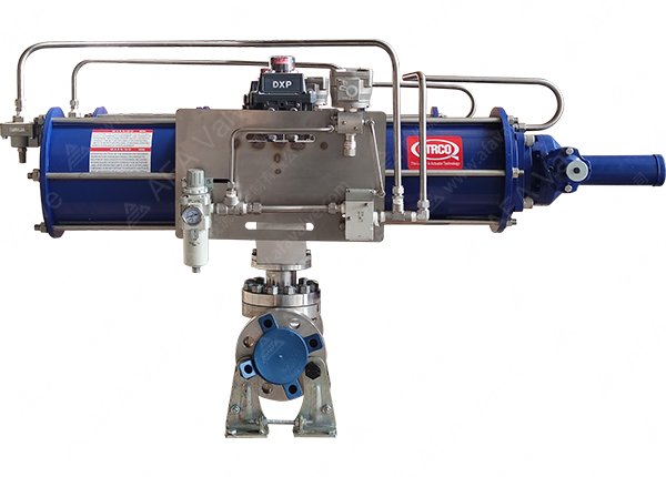 2" 1500磅 CF8材质 气动硬密封耐磨C型球阀